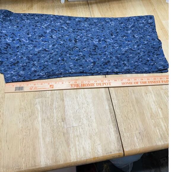 Athleta Avenue Printed Wide Leg Crop Navy Blue Pant Size 10 Style 980443 - Picture 12 of 16